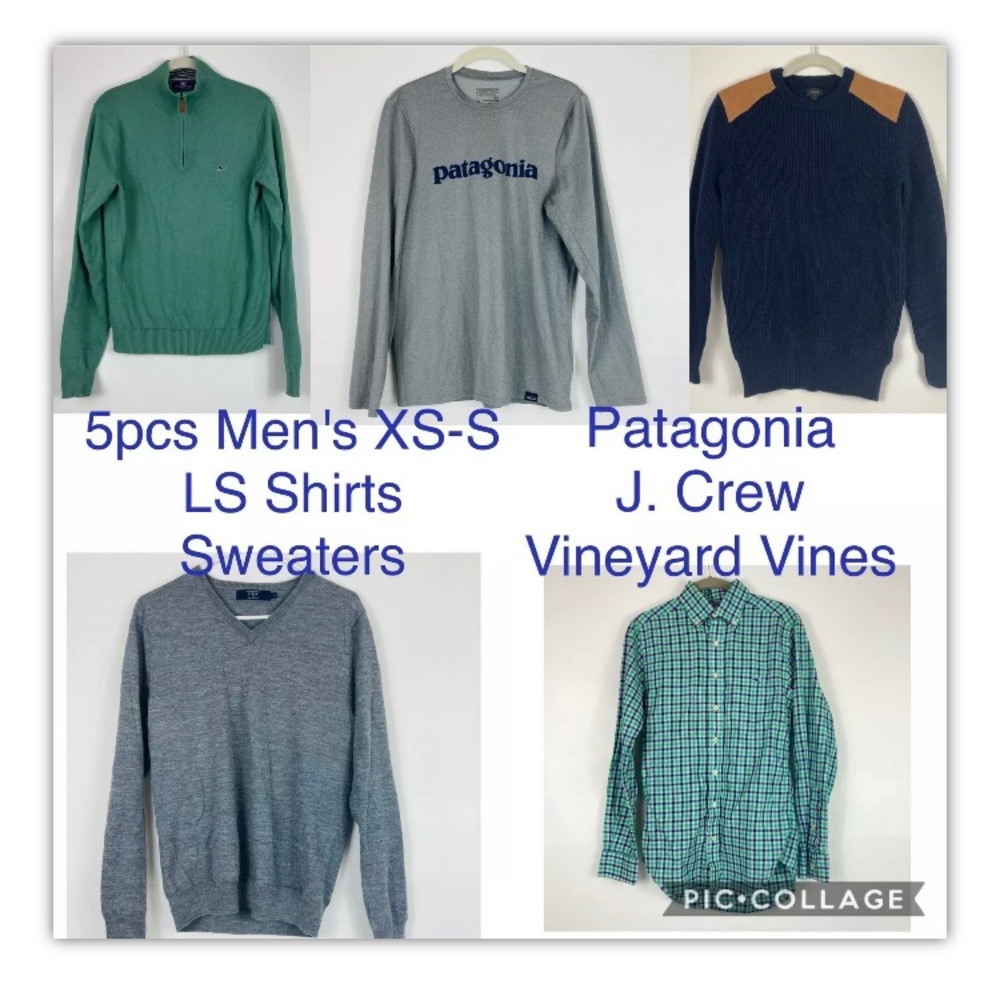 Patagonia J. Crew Vineyard Vines LOT 5pcs XS-S